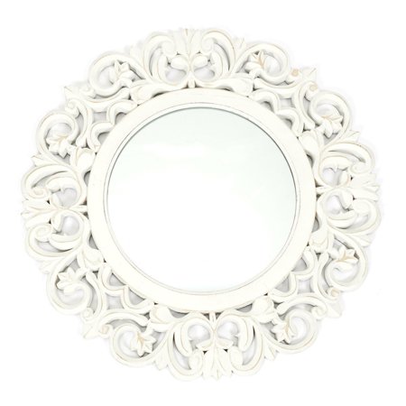 Zrcadlo Sculpted bílé
