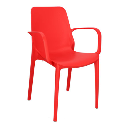 židle Ginevra s područkami červená