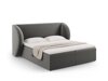 Miley Light Grey Velvet postel 180x200