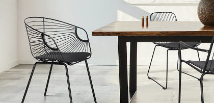 židle kovové glamour