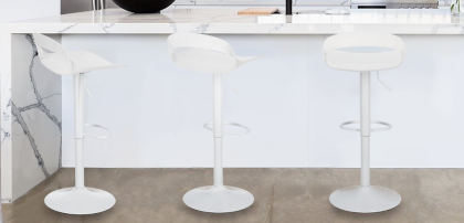 kovové barové židle bílé