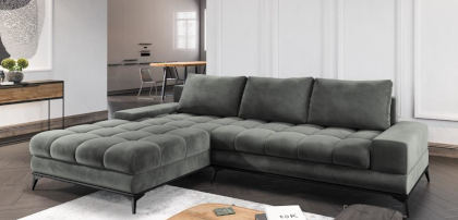 Šedé rohové pohovky