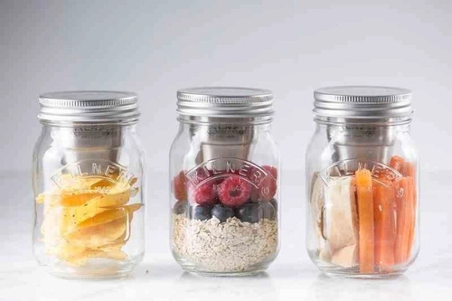 Sklenice s nádobkou 0,5l, Snack on the Go KILNER