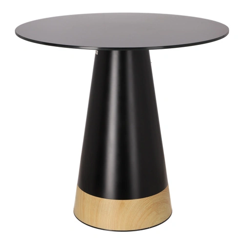 Kulatý jídelní stůl Soleilo Duo černý moderní 80 cm