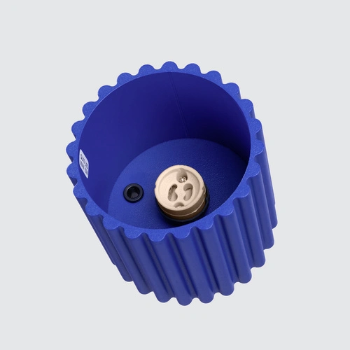 Moderní stropní svítidlo AURA 1 ultramarín do obýváku a kuchyně hliník 10 cm