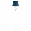 Podlahová lampa FOGO chrom petrolejová