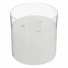 Dekorativní bílá LED svíčka v skleněné dóze 15x15 cm Sena Atmosphera do obýváku