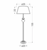 Gillenia stojací lampa glamour stříbrná s textilním stínidlem do obýváku a ložnice CANDELLUX LIGHTING
