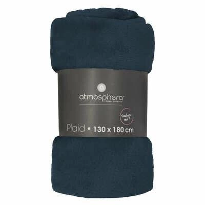 Flísová deka Atmosphera tmavě modrá 130x180 cm hřejivá deka na pohovku do obýváku