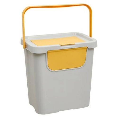 Plastový koš na tříděný odpad 24L žlutý šedý 5five simply smart do kuchyně a koupelny
