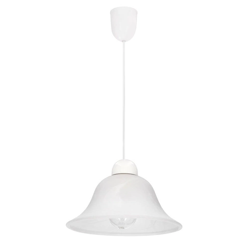 Závěsné svítidlo LENIS bílé sklo do obýváku a jídelny klasické 25 cm CANDELLUX