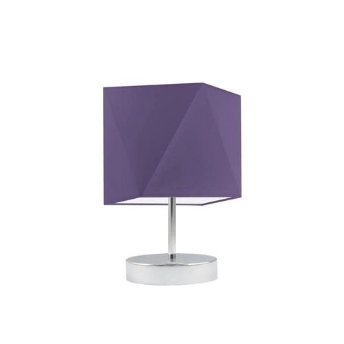 Noční lampička do ložnice PASADENA moderní fialová se stínidlem na stolek LYSNE 30 cm