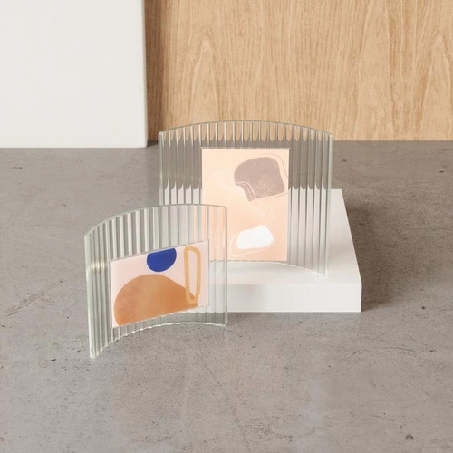 Skleněný zlatý fotorámeček 10x15 Ripley Umbra moderní stojací dekorativní