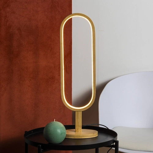 Noční LED lampa Finn Atmosphera boho bambusová světle hnědá do ložnice nebo obýváku 56,5 cm