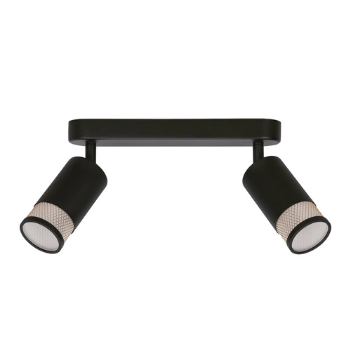 Moderní stropní svítidlo Flin černé nastavitelné do obýváku kuchyně nebo nad stůl 2bodové