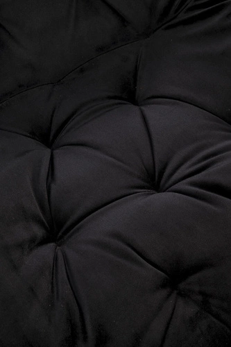 Otočná sametová židle Veroniq černá, čalouněná, moderní do obýváku a kanceláře Intesi