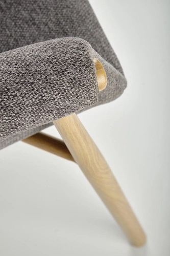 Čalouněná jídelní židle s područkami Mathilde šedá Intesi moderní skandinávský styl