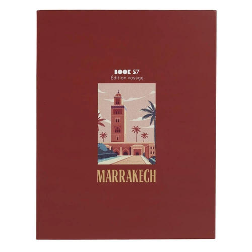 Dekorační kartonová krabice ve tvaru knihy Marrakech červená do obývacího pokoje Intesi