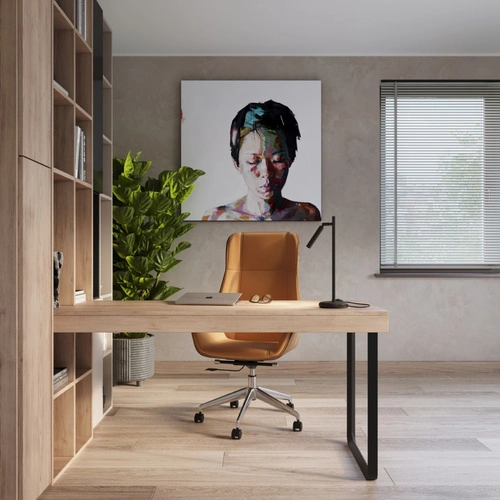 Moderní černá stolní lampa Pastelo s nastavitelným stínidlem do kanceláře nebo ložnice 43 cm