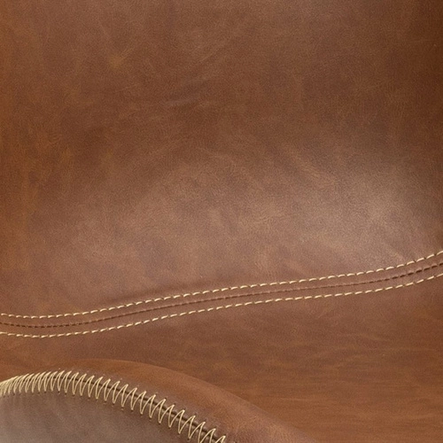 Čalouněná židle Batilda Actona hnědá ekokůže s dřevěnými nohami do jídelny