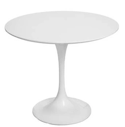 Kulatý jídelní stůl Fiber 90 bílý moderní ve stylu Tulip Table