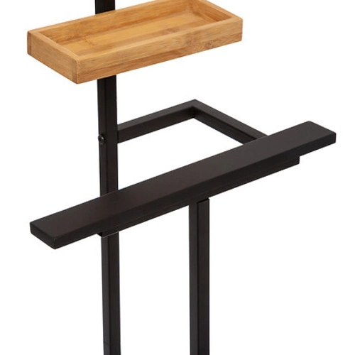 5five simply smart stojanový bambusovo‑kovový věšák do předsíně s policí