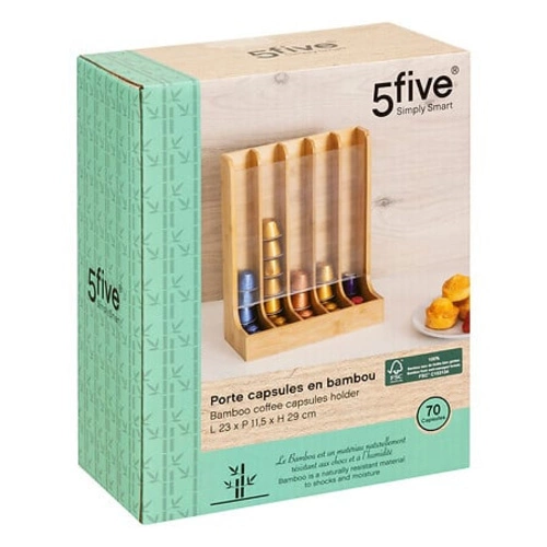 Stojan na kapsle 70 kusů bambus