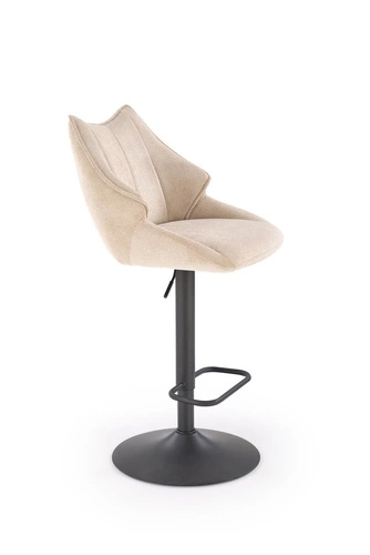 Barová židle Fraser béžová loftová s opěrkou, výškově nastavitelná, otočná do kuchyně a k ostrůvku Intesi