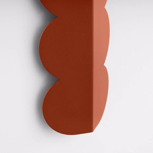 Nástěnné svítidlo BISCUIT moderní do obýváku v červené okrové barvě