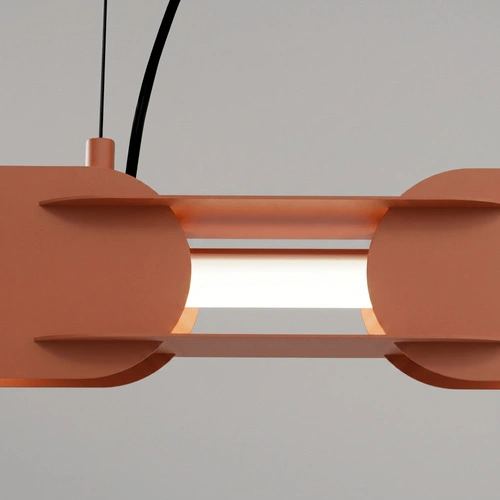 Závěsné LED svítidlo CHAIN 158 nad stůl moderní okrově červené