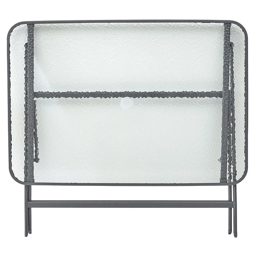 Zahradní skleněný stůl Formentera moderní skládací šedý 110x75 cm na terasu Intesi