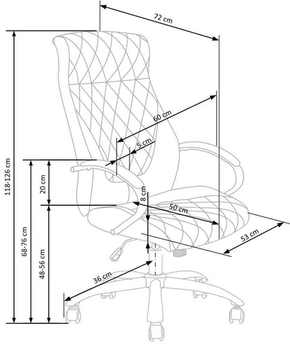 Ergonomická kancelářská židle Hatal Intesi otočná kožená hnědá moderní do kanceláře