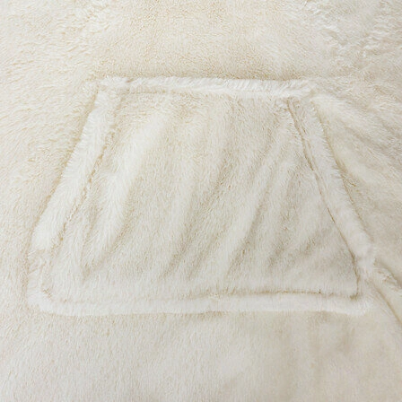 Teplá bílá fleecová deka s rukávy na pohovku Atmosphera Aksel