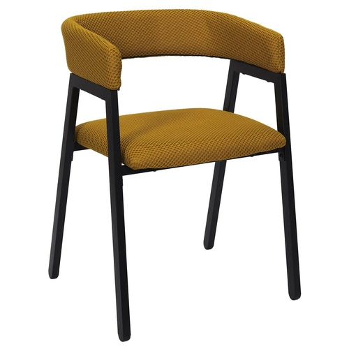 Žlutá čalouněná jídelní židle Craft Intesi s područkami, moderní do kuchyně