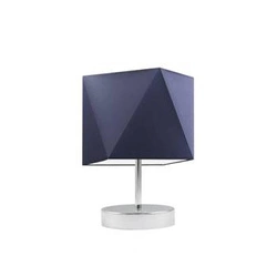 Noční lampička PASADENA modrá moderní s látkovým stínidlem na noční stolek LYSNE