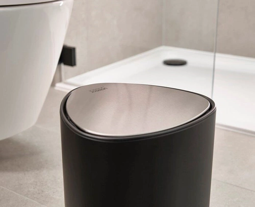 Joseph Joseph EasyStore odpadkový koš do koupelny 5l černý matný s pedálem oválný