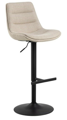 Barová židle Adisa béžová čalouněná s opěrkou otočná do kuchyně a k ostrůvku moderní 65 cm