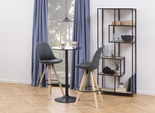 Barový kulatý stůl černý Ibiza 60 cm moderní do kuchyně a jídelny Actona