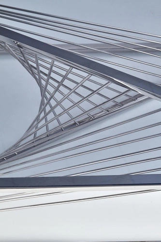 Konferenční stolek Infinity Intesi obdélníkový skleněný moderní do obýváku chrom kouřový 120x60