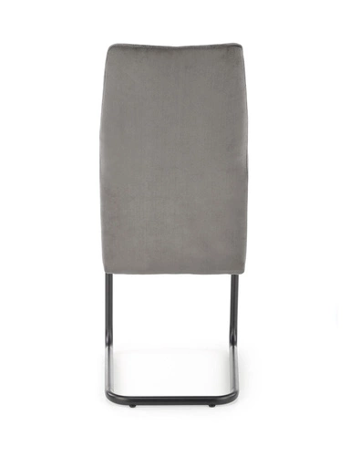 Jídelní židle Celine Intesi čalouněná šedý samet moderní na černých lyžinách