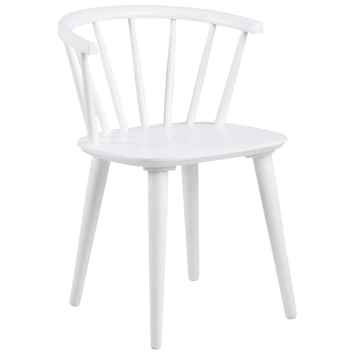 Dřevěná jídelní židle Ida Actona bílá s područkami ve skandinávském stylu do jídelny a kuchyně