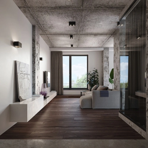 Černý čtvercový stropní svítidlo QUAD MAXI Sollux moderní do obýváku, kuchyně nebo ložnice