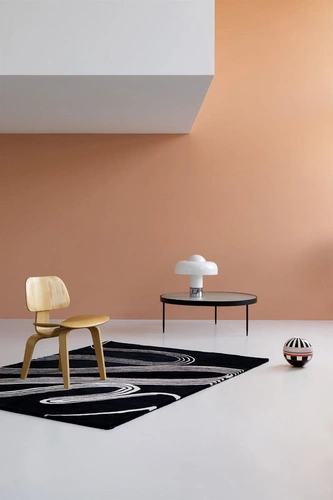 Vlněný koberec do obýváku Decor Flow Caviar 160x230 moderní snadno čistitelný černý