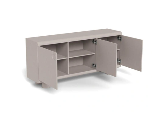 Komoda Magee šedá 160 cm moderní na nožičkách do obývacího pokoje