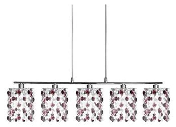 Klasická závěsná lampa 5x40W G9 vínové barvy