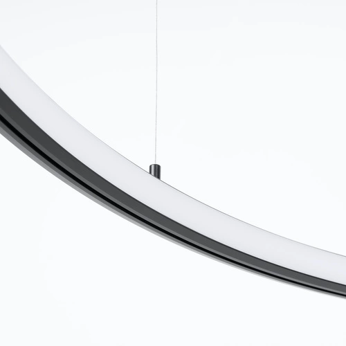 LED lustr RISA 120 černý moderní do obýváku a jídelny rozptýlené světlo