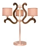 Stolní lampa Ambrosia 3 3x40W E14 + 18,4W LED měď