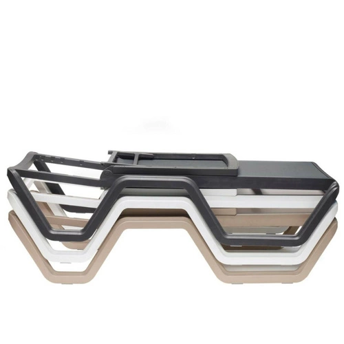 Zahradní lehátko Vela SCAB Design černé moderní technopolymer polohovatelné stohovatelné