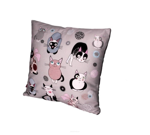 Dekorační polštář CATNIP z veluru, antialergický, do obýváku a ložnice, multicolor 40x40