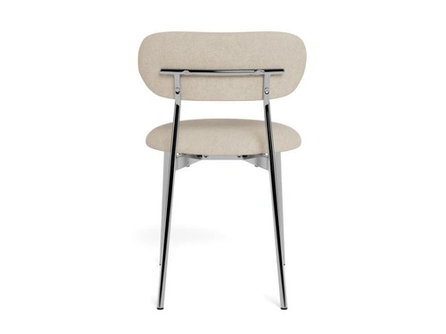 Židle Lyric béžová čalouněná do jídelny na chromovaných nohách